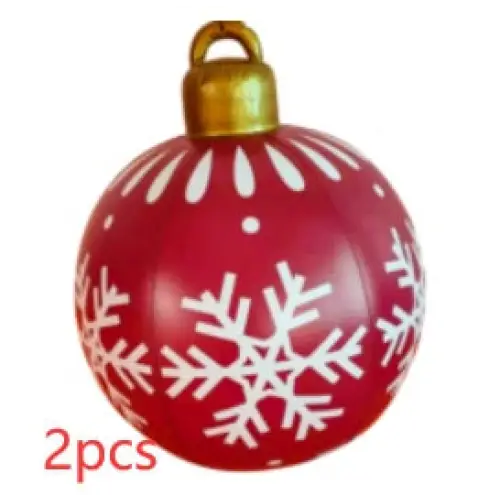 60CM Inflatable Christmas Ornament Ball – Outdoor PVC Decor - Purple / 2PCS / 60cm - Home