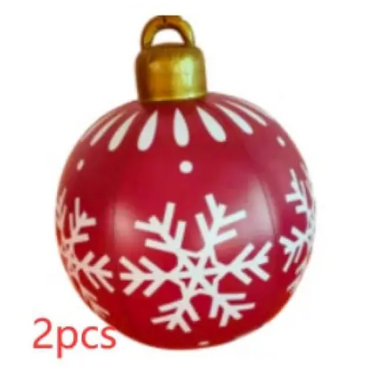 60CM Inflatable Christmas Ornament Ball – Outdoor PVC Decor - Purple / 2PCS / 60cm - Home