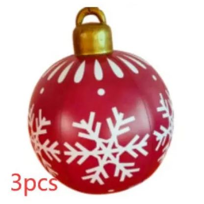 60CM Inflatable Christmas Ornament Ball – Outdoor PVC Decor - Purple / 3PCS / 60cm - Home