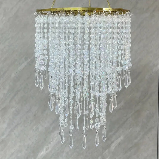 Acrylic Crystal Drop Chandelier for Weddings & Events - Without Lamp / 23x37cm - Home