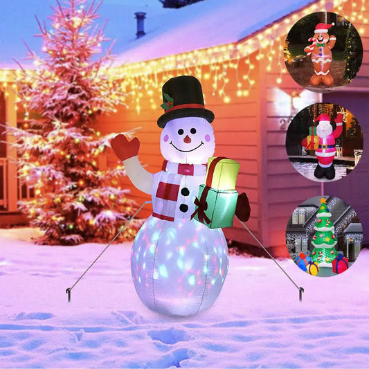 Christmas LED Inflatable Yard Decor – Santa Tree Snowman - Home & Garden > Seasonal Holid