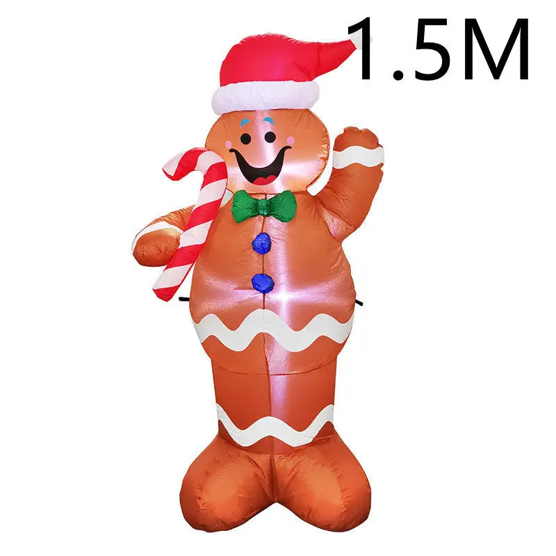 Christmas LED Inflatable Yard Decor – Santa Tree Snowman - Gingerbread Man / EU - Home &