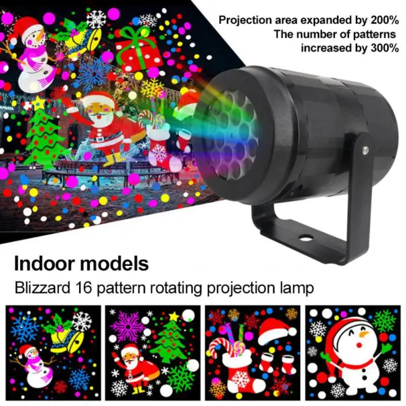 Christmas Snowflake Projector Light – LED Rotating Spotlight - 4W AU - Home & Garden >