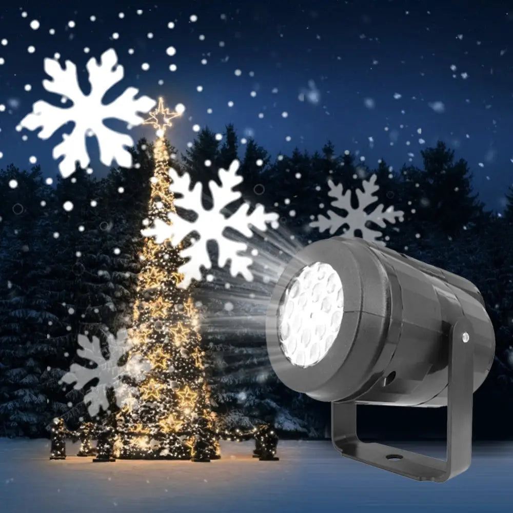 Christmas Snowflake Projector Light – LED Rotating Spotlight - Home & Garden > Decor
