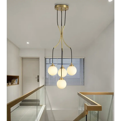 Creative Nordic Modern Chandelier for Staircase Living Dining - 4 Bulbs Home & Garden >
