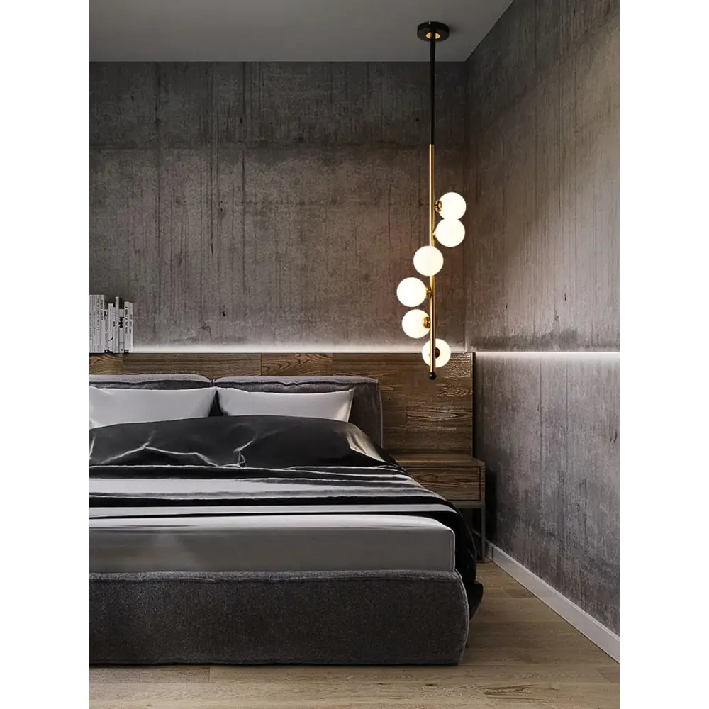 Creative Spiral Chandelier with Glass Balls Lampshade - Home & Garden > Lighting Fixtures