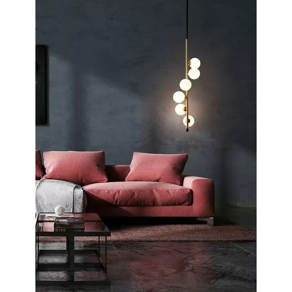 Creative Spiral Chandelier with Glass Balls Lampshade - Home & Garden > Lighting Fixtures