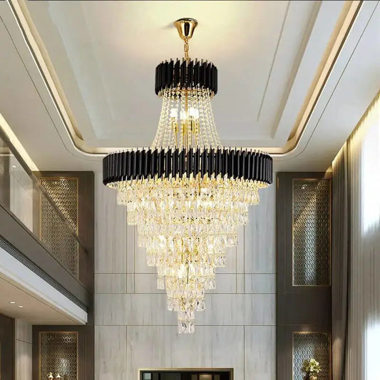 Luxury Large Crystal Chandelier for Staircase Living Hallway