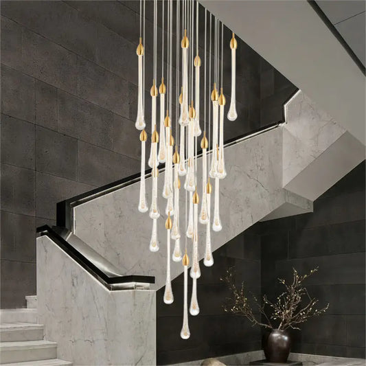 Luxury Modern Crystal Chandelier for Staircase Living Bathroom - Home & Garden > Lighting