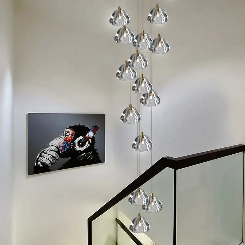 Luxury Modern Crystal LED Chandelier for Staircase Lobby - Home & Garden > Lighting