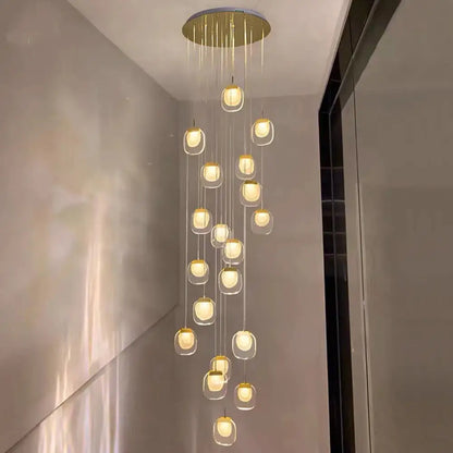 Luxury Modern Spiral Crystal Chandelier for Staircase Living - Home & Garden > Lighting