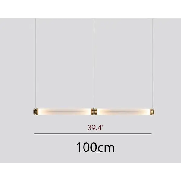 Luxury Nordic Colored Glass Pendant Light for Dining Kitchen - L39.4’ / L100.0cm Cool