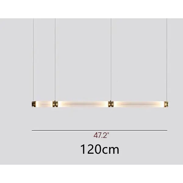 Luxury Nordic Colored Glass Pendant Light for Dining Kitchen - L47.2’ / L120.0cm Cool