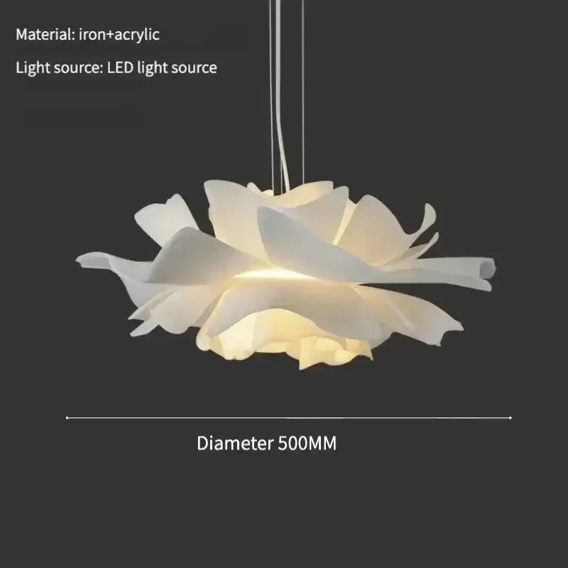 Modern Acrylic Flower Chandelier LED Pendant Light - Dia50cm / Natural light 4500k