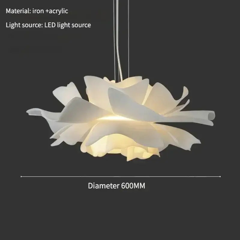 Modern Acrylic Flower Chandelier LED Pendant Light - Dia60cm / Natural light 4500k