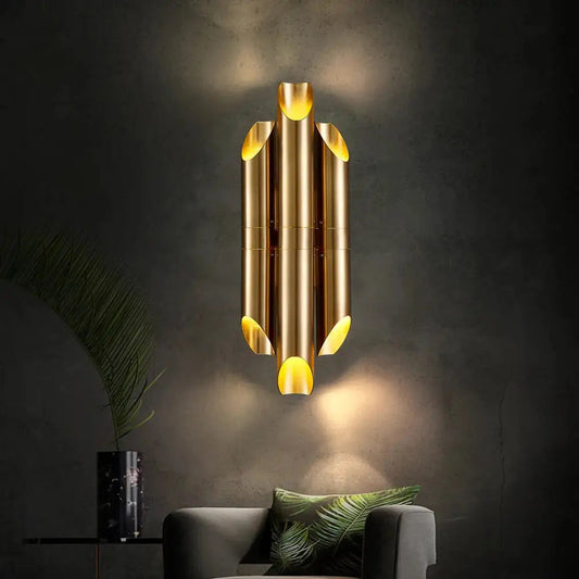 Modern Brushed Gold Wall Sconce for Bedside Bedroom Living - Warm Light 3000K / NOT