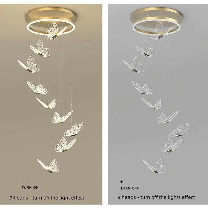 Modern Butterfly Chandelier for Living Staircase Bedroom - Home & Garden > Lighting