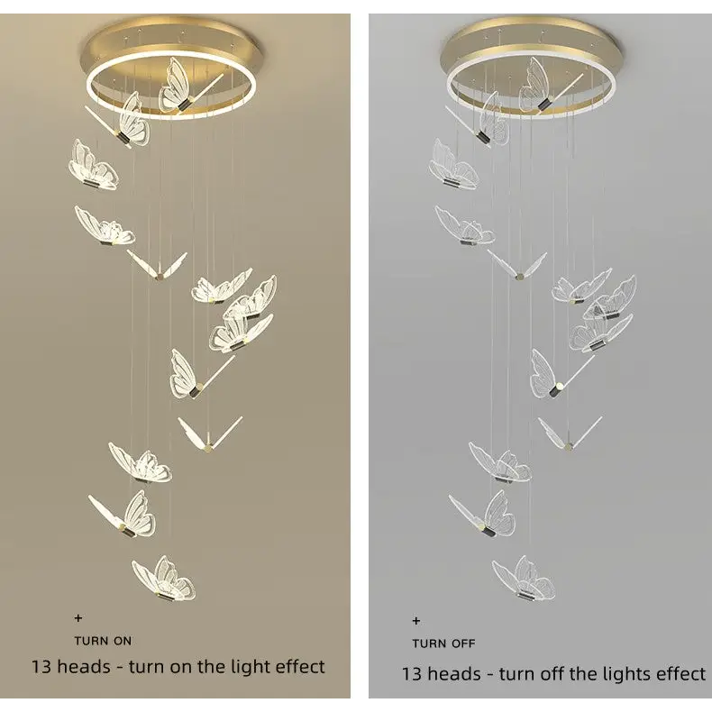 Modern Butterfly Chandelier for Living Staircase Bedroom - Home & Garden > Lighting