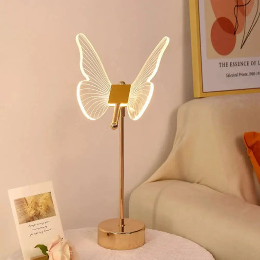 Modern Butterfly Table LED Lamp for Bedroom Living Study