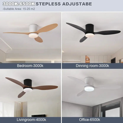 Modern Ceiling Fan with LED Light & Remote – 42 Inch Lighting > lights Fans