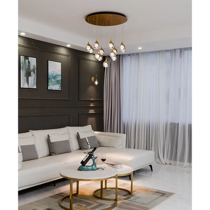 Modern Crystal LED Ceiling Chandelier with Balls for Living - Home & Garden > Lighting