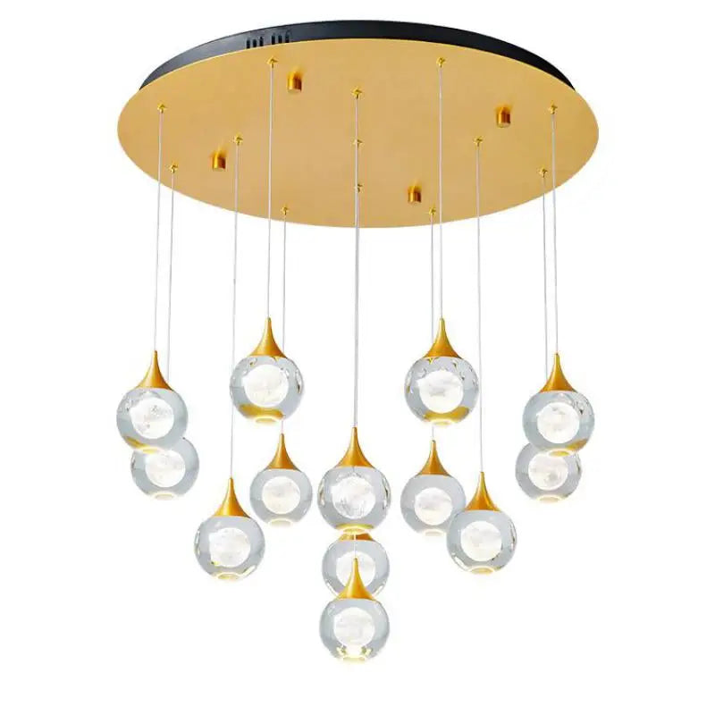 Modern Crystal LED Ceiling Chandelier with Balls for Living - Home & Garden > Lighting