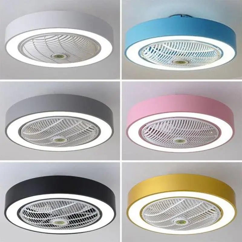 Nordic Round Bladeless Ceiling Fan Light - Lighting > lights Fans