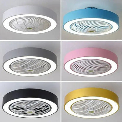 Nordic Round Bladeless Ceiling Fan Light - Lighting > lights Fans
