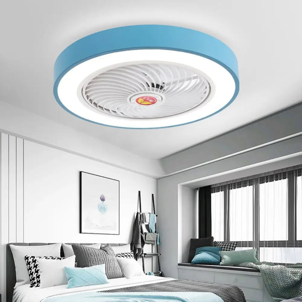 Nordic Round Bladeless Ceiling Fan Light - Lighting > lights Fans