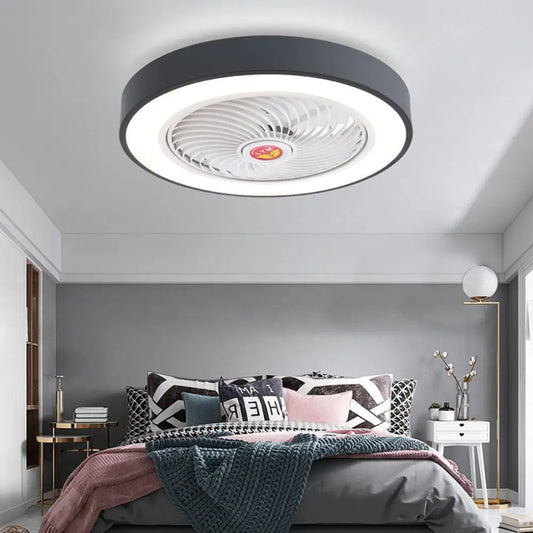 Nordic Round Bladeless Ceiling Fan Light - Lighting > lights Fans