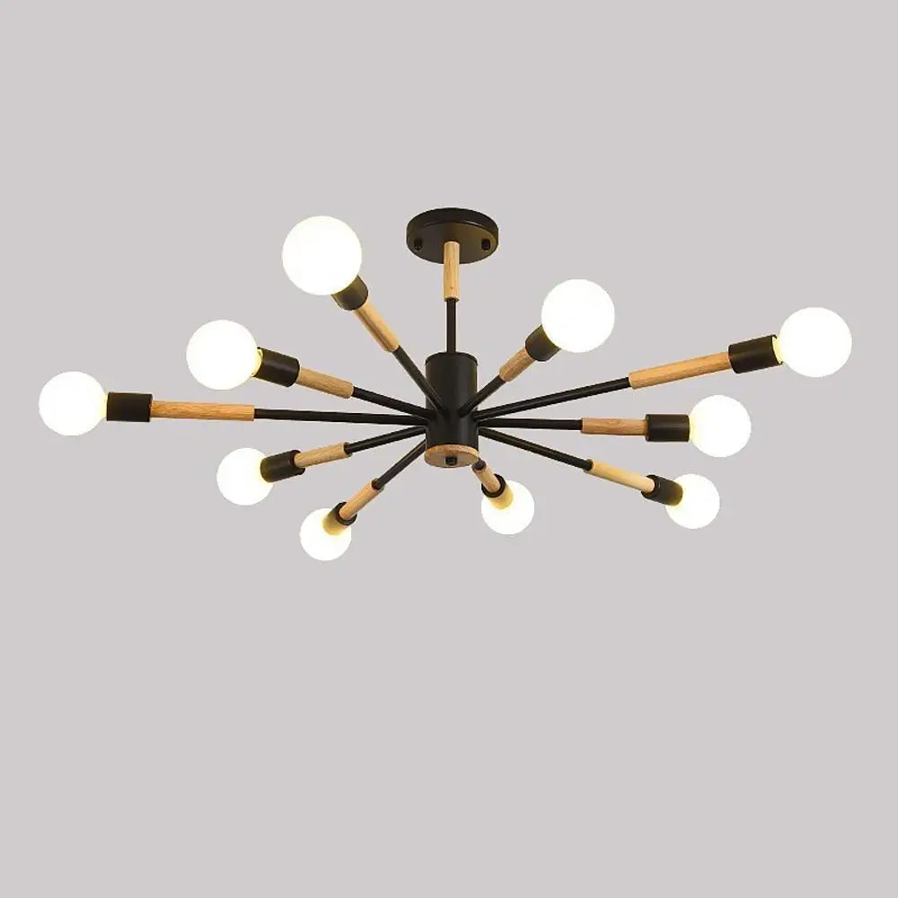 Nordic Rustic Flush Mount Sputnik Chandelier - Lighting > Ceiling lights Chandeliers