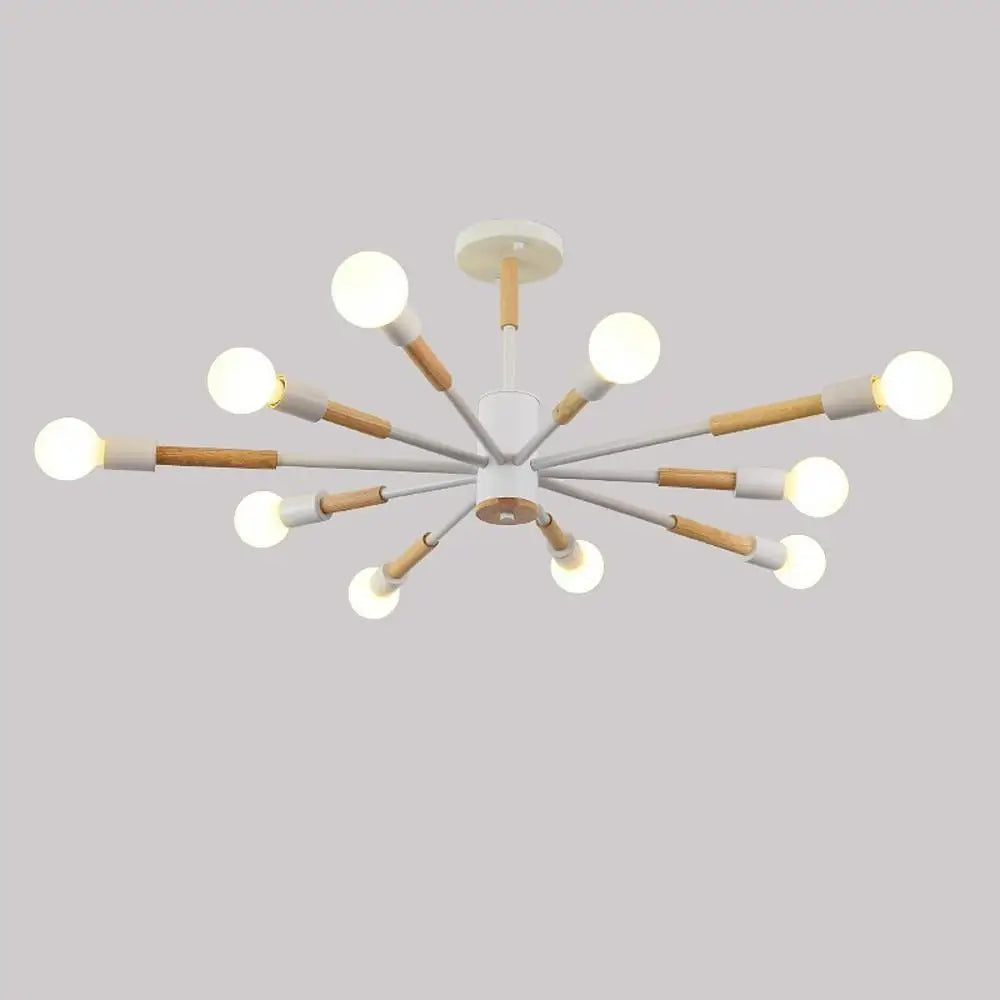 Nordic Rustic Flush Mount Sputnik Chandelier - Lighting > Ceiling lights Chandeliers