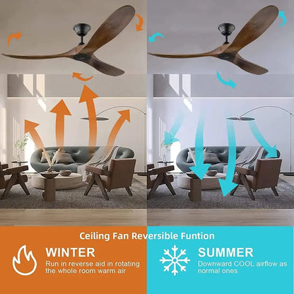 Retro Large Industrial Ceiling Fan for Living Dining Bedroom - Fans