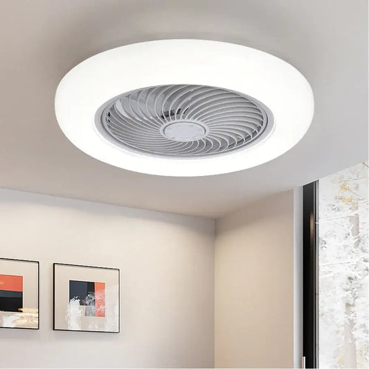 Smart Ceiling Fan with Light & Remote – 52cm Retractable Lighting > lights Fans
