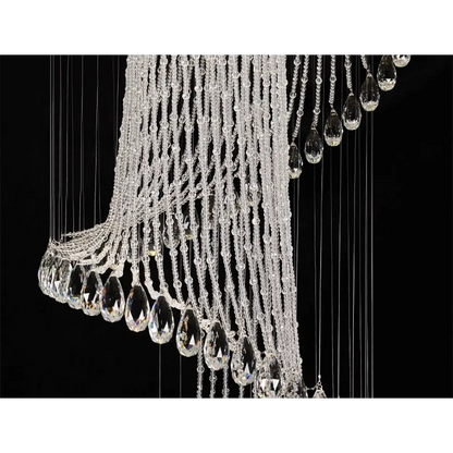 Spiral Crystal Staircase Ceiling Chandelier for Lobby Hall Stairwell - Home & Garden >