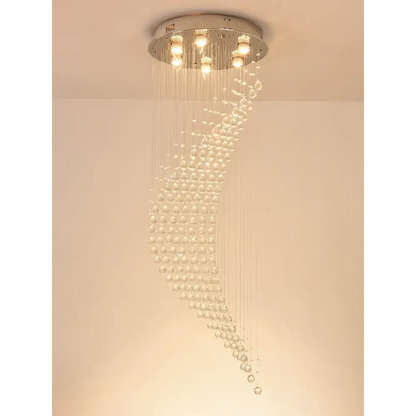 Spiral Moon Chandelier for Duplex Staircase Lobby Hall Stairwell - Home & Garden >