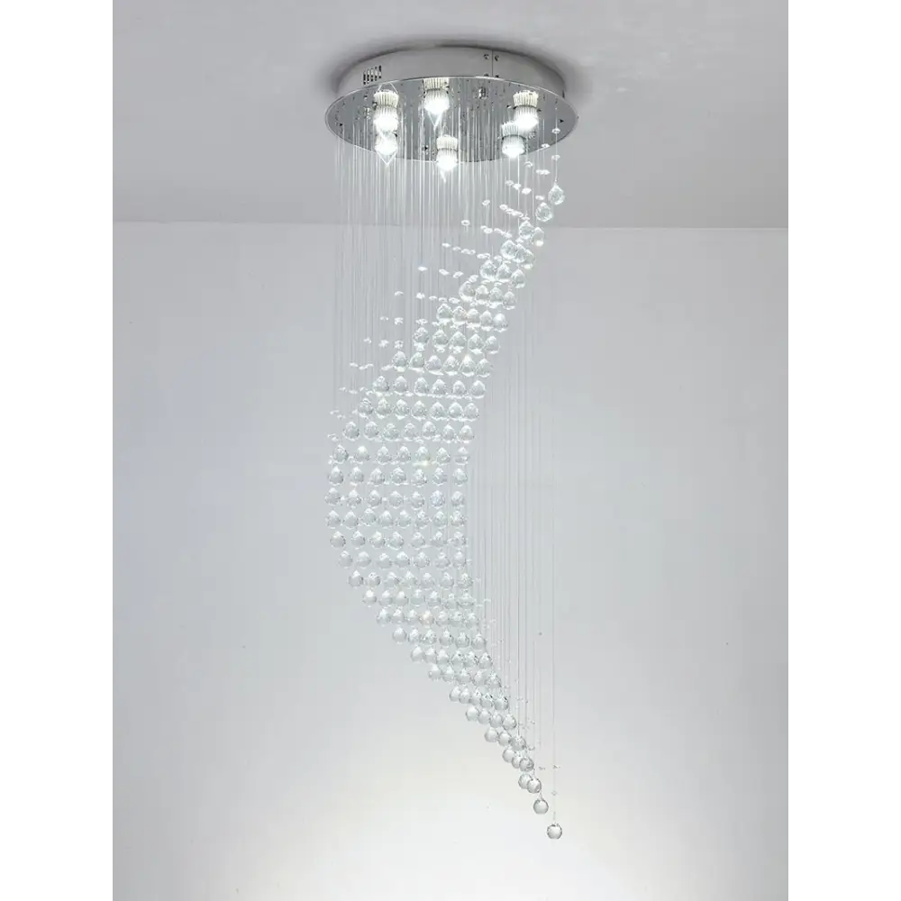 Spiral Moon Chandelier for Duplex Staircase Lobby Hall Stairwell - Home & Garden >