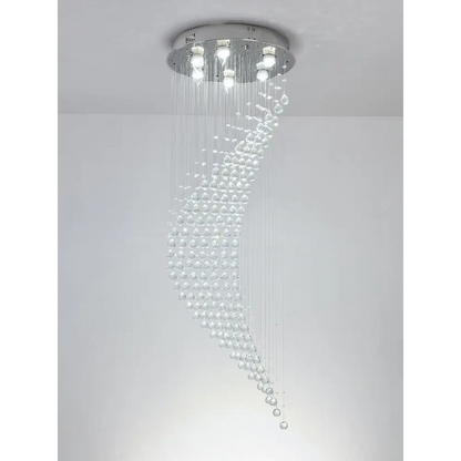 Spiral Moon Chandelier for Duplex Staircase Lobby Hall Stairwell - Home & Garden >