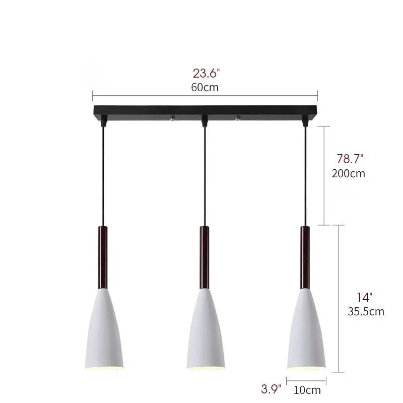 Vintage Metal LED Pendant Light for Kitchen Dining Living - Lighting