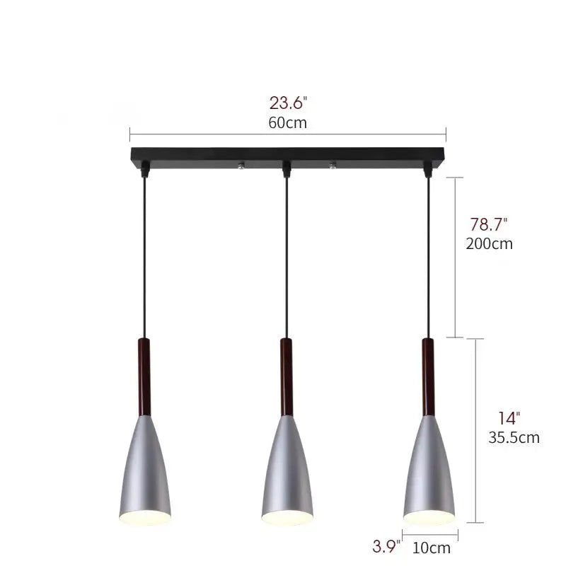 Vintage Metal LED Pendant Light for Kitchen Dining Living - Lighting