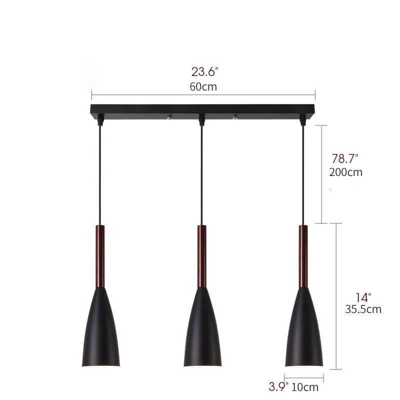 Vintage Metal LED Pendant Light for Kitchen Dining Living - Lighting