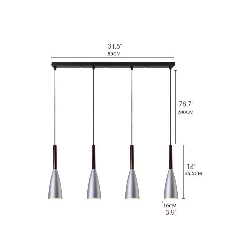 Vintage Metal LED Pendant Light for Kitchen Dining Living - Lighting
