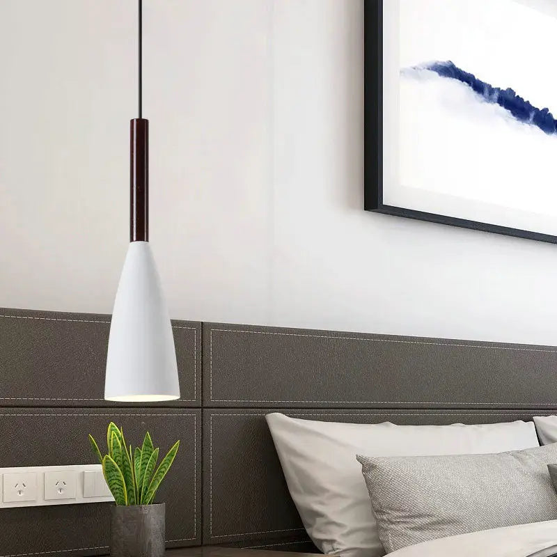 Vintage Metal LED Pendant Light for Kitchen Dining Living - White / 1 Head Lighting