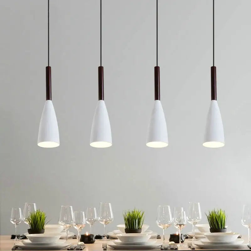 Vintage Metal LED Pendant Light for Kitchen Dining Living - White / 4 Heads Lighting
