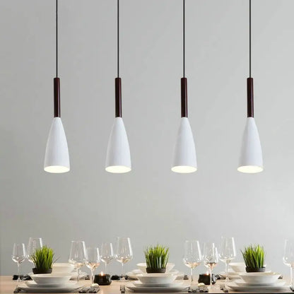Vintage Metal LED Pendant Light for Kitchen Dining Living - White / 4 Heads Lighting
