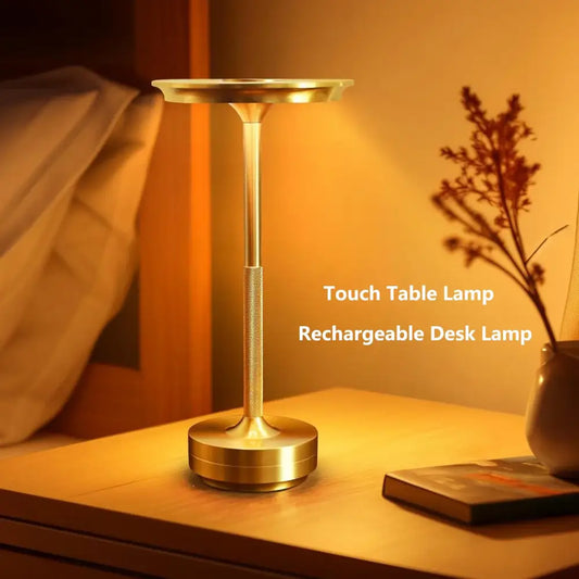 Wireless Aluminum LED Desk Lamp with Touch Control - Lighting > Table & Floor Lamps lamps